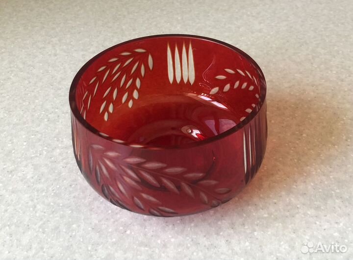 Ваза рубиновый хрусталь