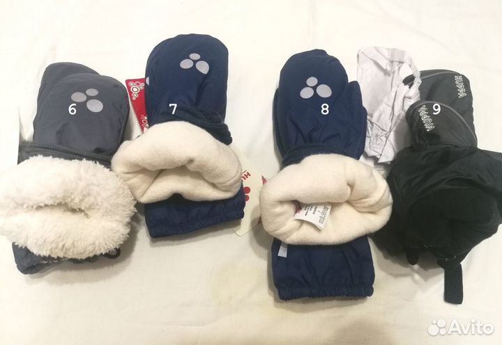 Новые Huppa зима шапки 50, 54 и варежки 2,3
