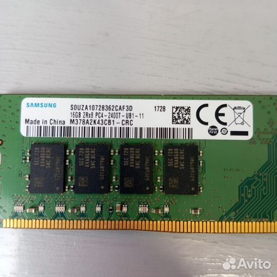 Оперативная память Samsung DDR4 16Гб 2400Мгц