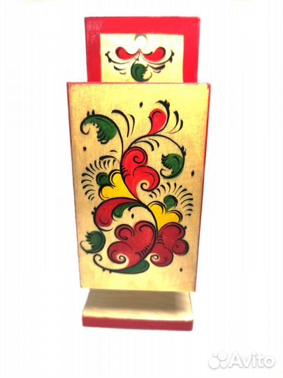 Спичечница деревянная, расписная. Ручная работа