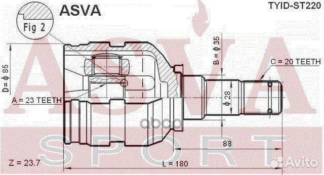 ШРУС внутренний перед лев tyid-ST220 tyidst220