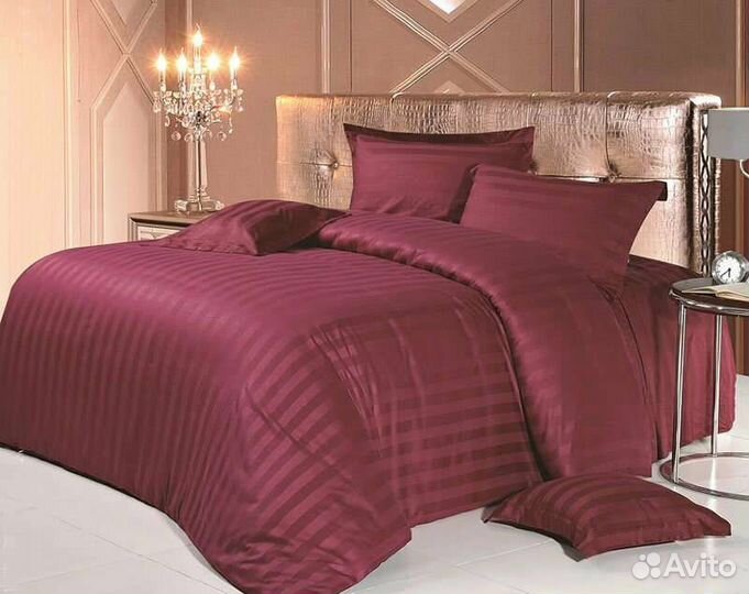 Простынь из страйп сатина премиум