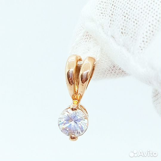 Подвеска с синтетическим камнем Золото