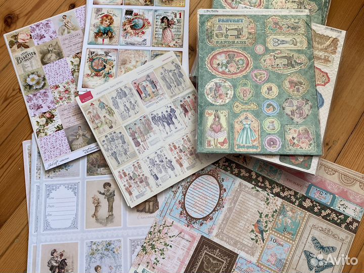 Бумаги чипборды бирки для скрапбукинга творчества