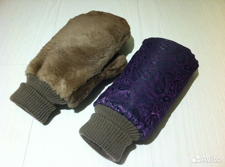 Варежки из меха бобра (новые)