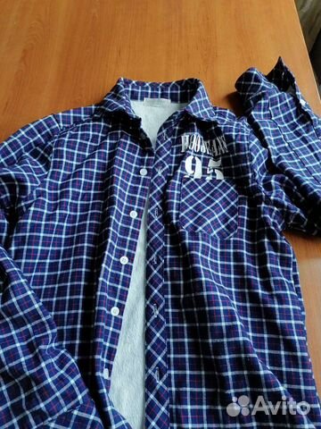 Рубашка в клетку теплая