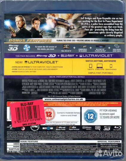 R.I.P.D.: Rest in Peace Department Blu-ray 3D