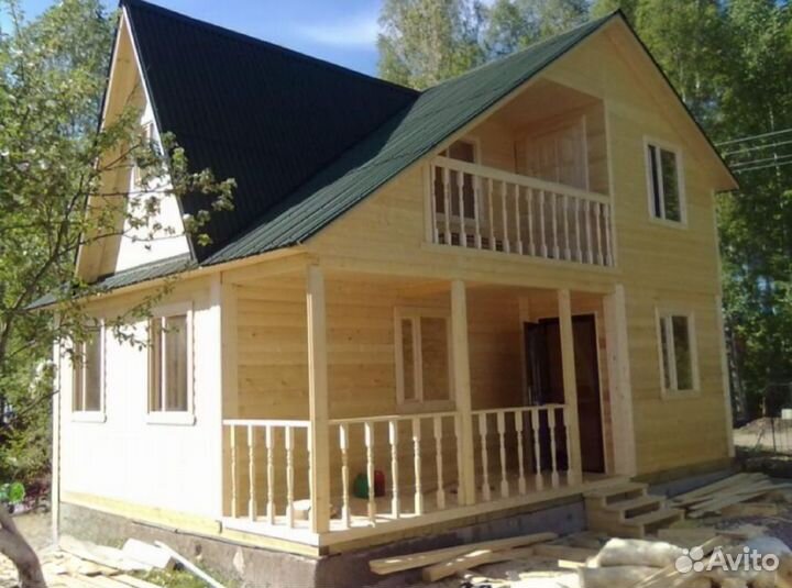 Дом - баня - из проф. бруса камерной сушки