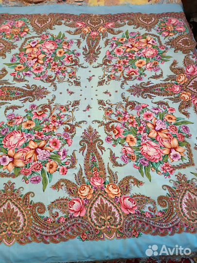 Павловопосадская шаль 100 шерсть