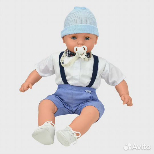 Пупс Бобо, в шортах и шапочке, мальчик, 65 см, Lam