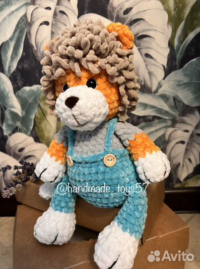 Лев.Львёнок.Вязаные игрушки ручной работы