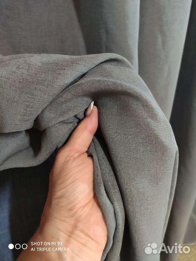 Тюль под лён серый. Новый