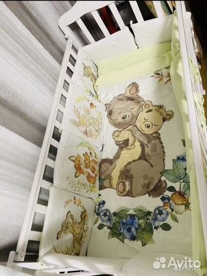 Бортики в детскую кроватку, комплект