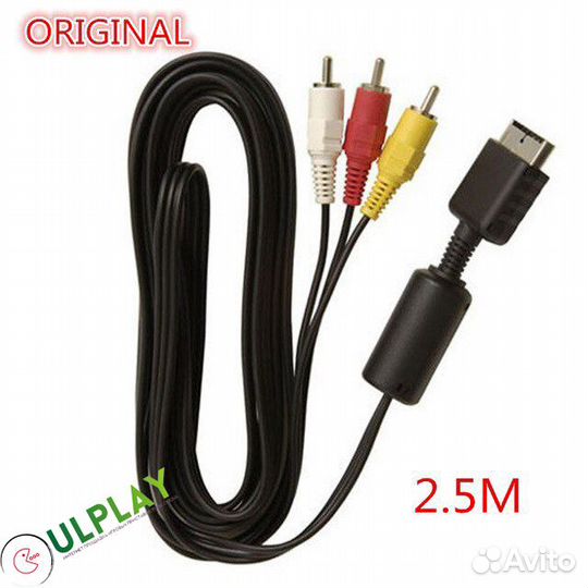 Оригинальный композитный AV кабель для PS PS2 PS3