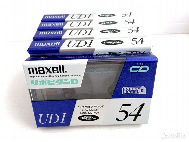Аудиокассеты кассета Maxell UD I 54 - 1990 г