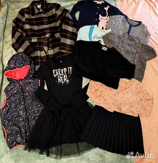 Пакет вещей на девочку рост 140 9-10 лет