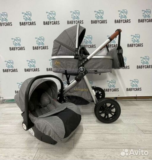 Коляска 3в1 трансформер новая (серый цвет )