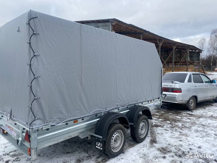 Прицеп для перевозки снегохода, двухосный