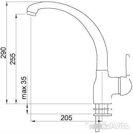 Смеситель Elleci Po G54 Nero Pietra