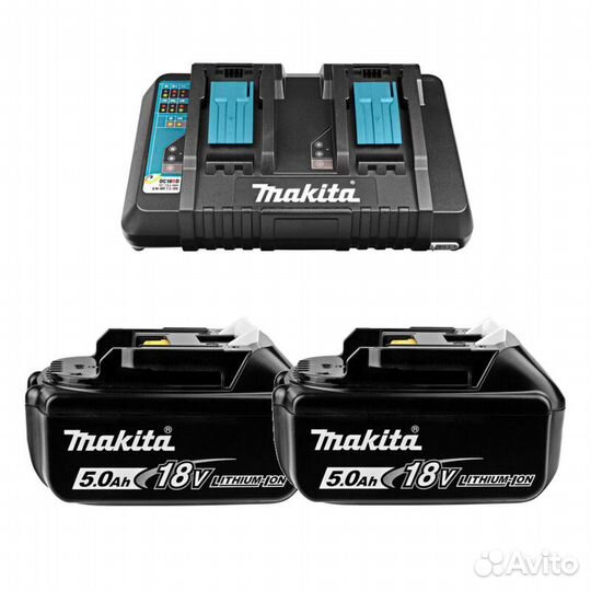 Набор Makita 191L75-3 (BL1850B - 2 шт + DC18RD) Коробка