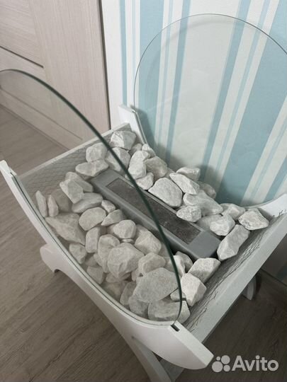 Биокамин напольный белый