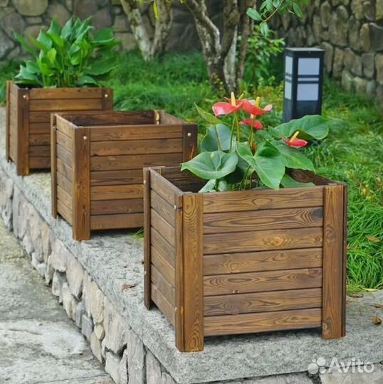 Уличные Вазоны Кашпо Кадки из дерева