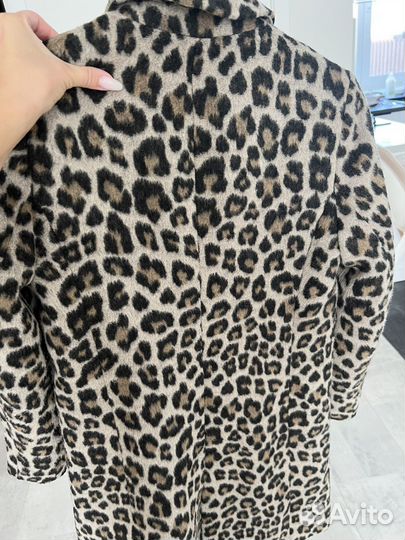 Пальто леопардовое