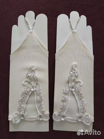 Перчатки свадебные (митенки)