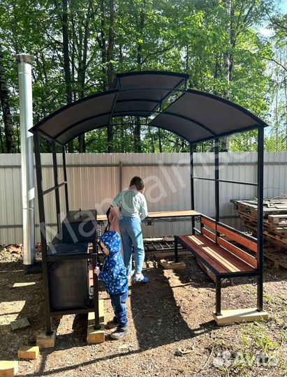 Мангал с крышей