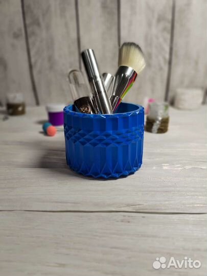 Подставки из гипса. Синий неоновый