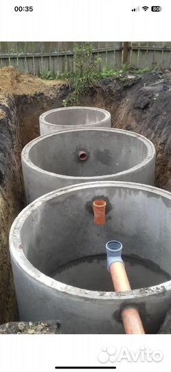 Септик под ключ из жби колец /Канализация