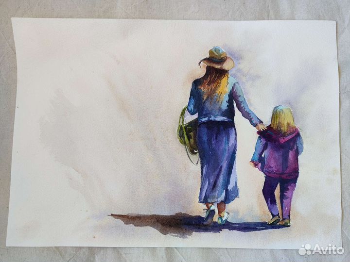 Акварельные картины. Люди. Портрет