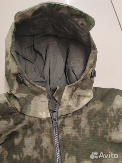 Демисезонная флисовая куртка рип стоп мох