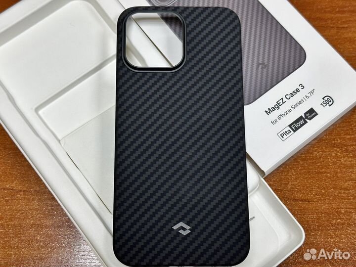 Чехол Pitaka MagEZ Case 3, 14 Pro Max black 1500D