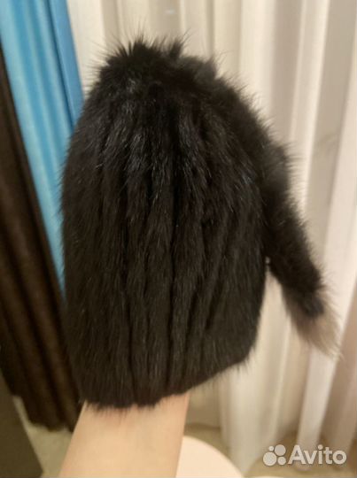 Шапка вязаная норка