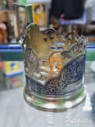 Серебряный подстаканник. 875 проба