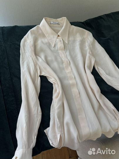 Рубашка mango 100% шёлк
