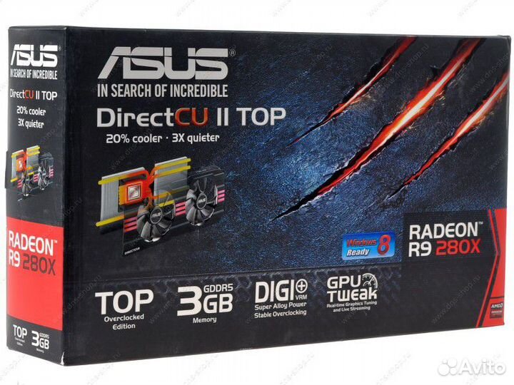 Новая видеокарта asus Radeon R9 280X 950Mhz 3Gb