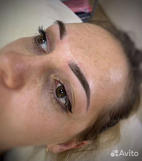 Микроблейдинг бровей. Перманентный макияж.Бархатны