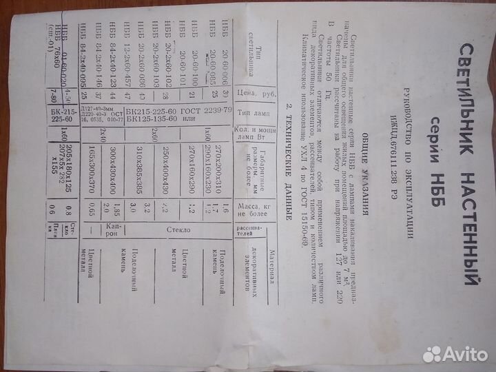 Светильники