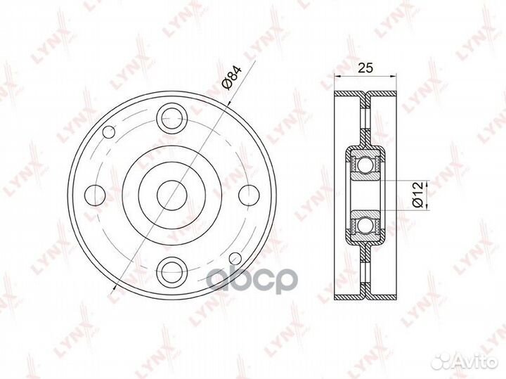 PB-5014 ролик натяжной Nissan Almera 1.5-1.8 0