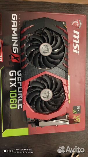 Видеокарта MSI GeForce GTX 1060 Gaming X 3Gb