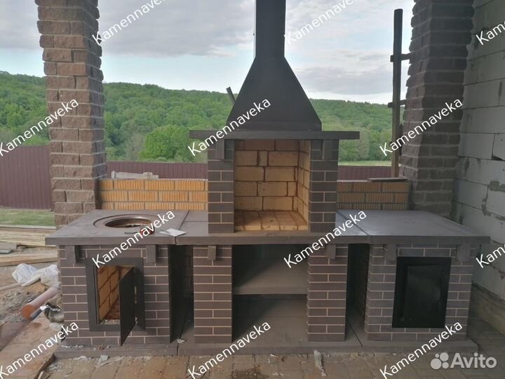 Модульная печь барбекю (бетонная)