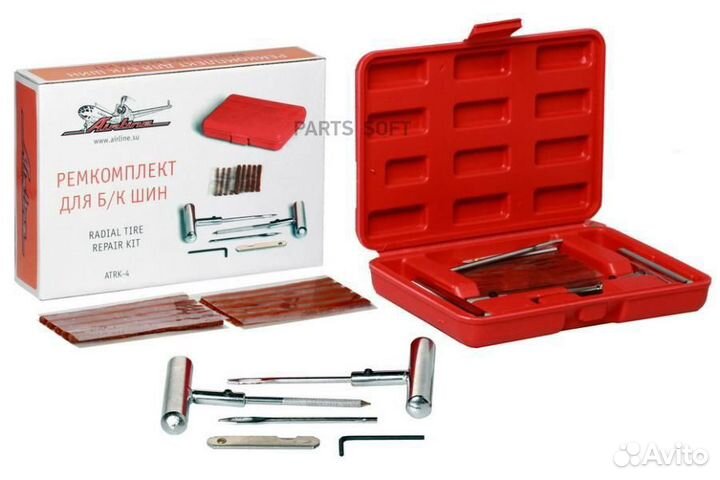 Airline atrk4 Ремкомплект для б/к шин в кейсе