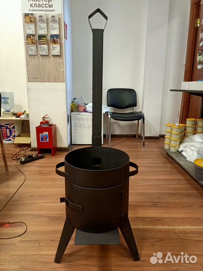 Печь для казана с трубой