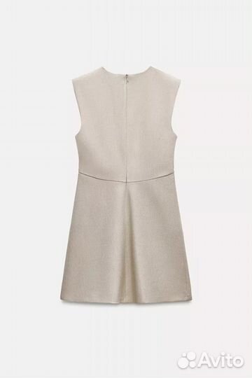 Zara оригинал блестящие мини платье с плечеками