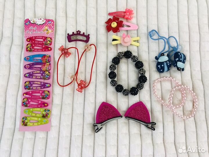 Заколки, резинки для волос, детская бижутерия