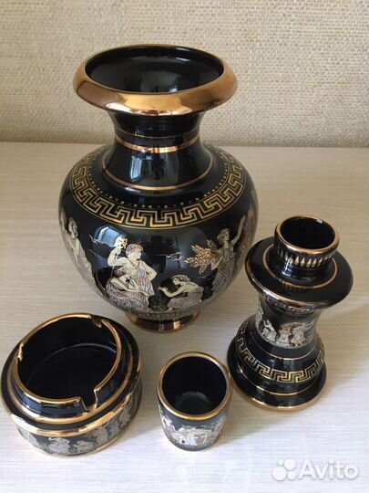 Ваза подсвечник пепельница Греция (лот)