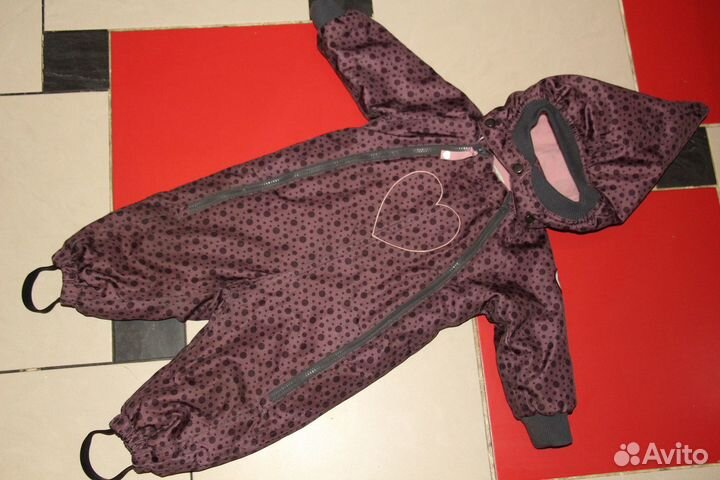 Racoon комбинезон 74+ капюшон-гномик