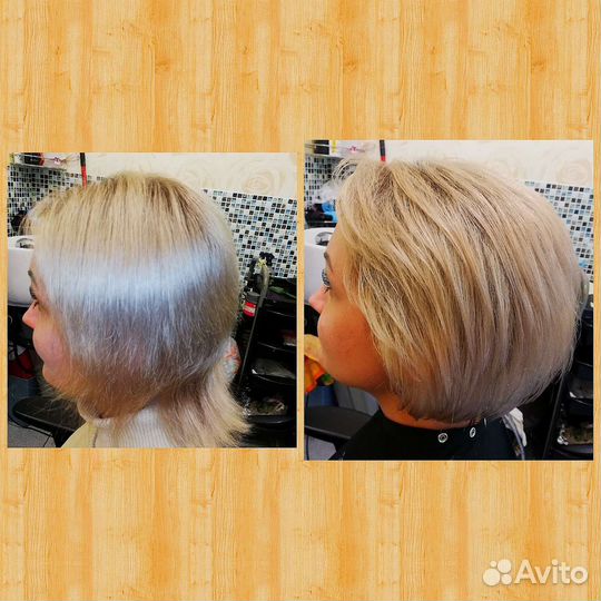 Прикорневой объем. горячие ножницы окрашивание